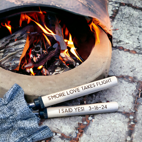 Custom S'More Sticks for Outdoor & Rustic Weddings