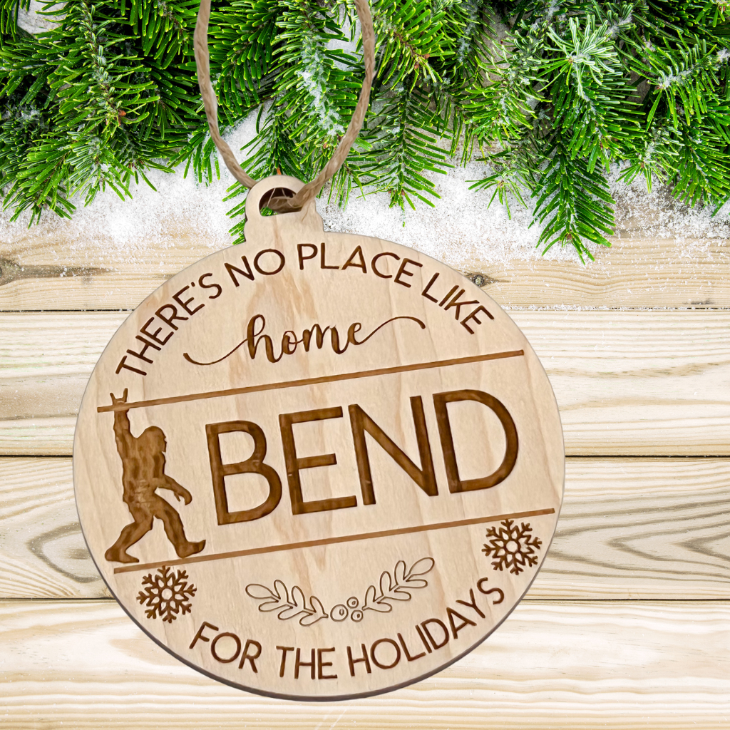 Wood Ornament | Wooden Ornament | Wooden Christmas Ornament | Bend, Oregon | Made in Oregon | Laser Engraved Gifts