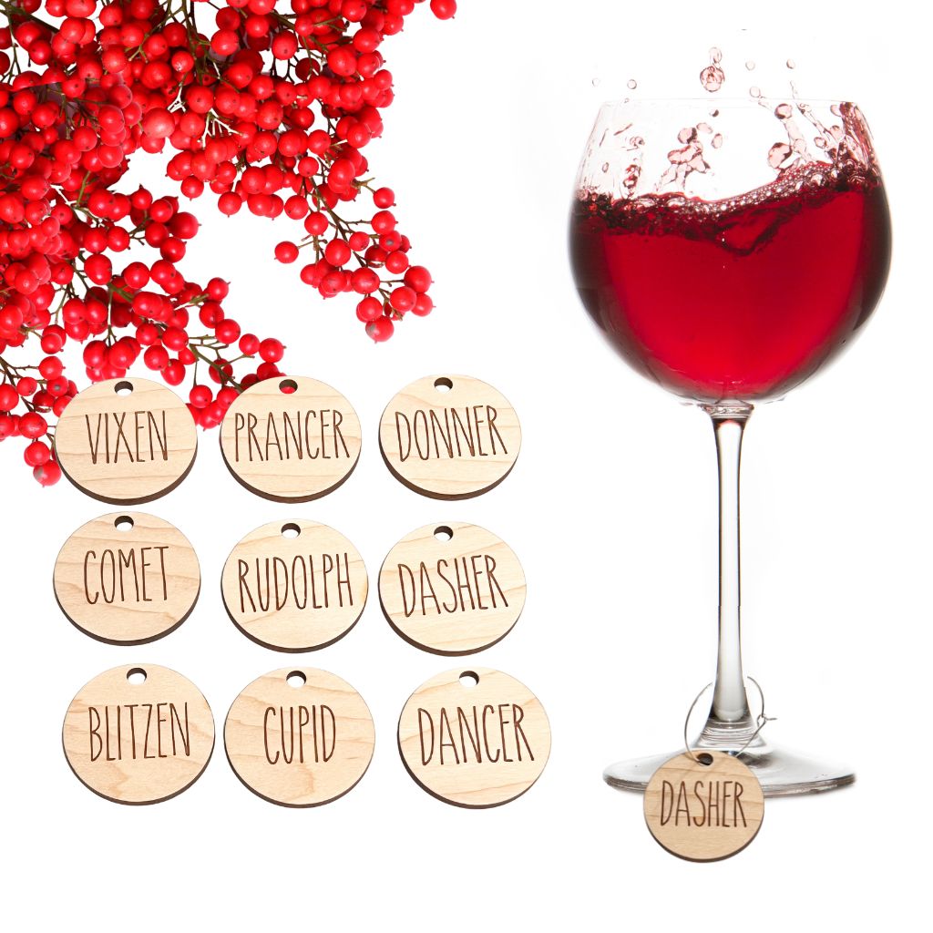 Wine Charms, Reindeer Names