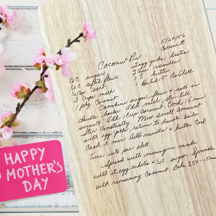 Recipe Personalized Cutting Board - Make a Gift for Mom with Her